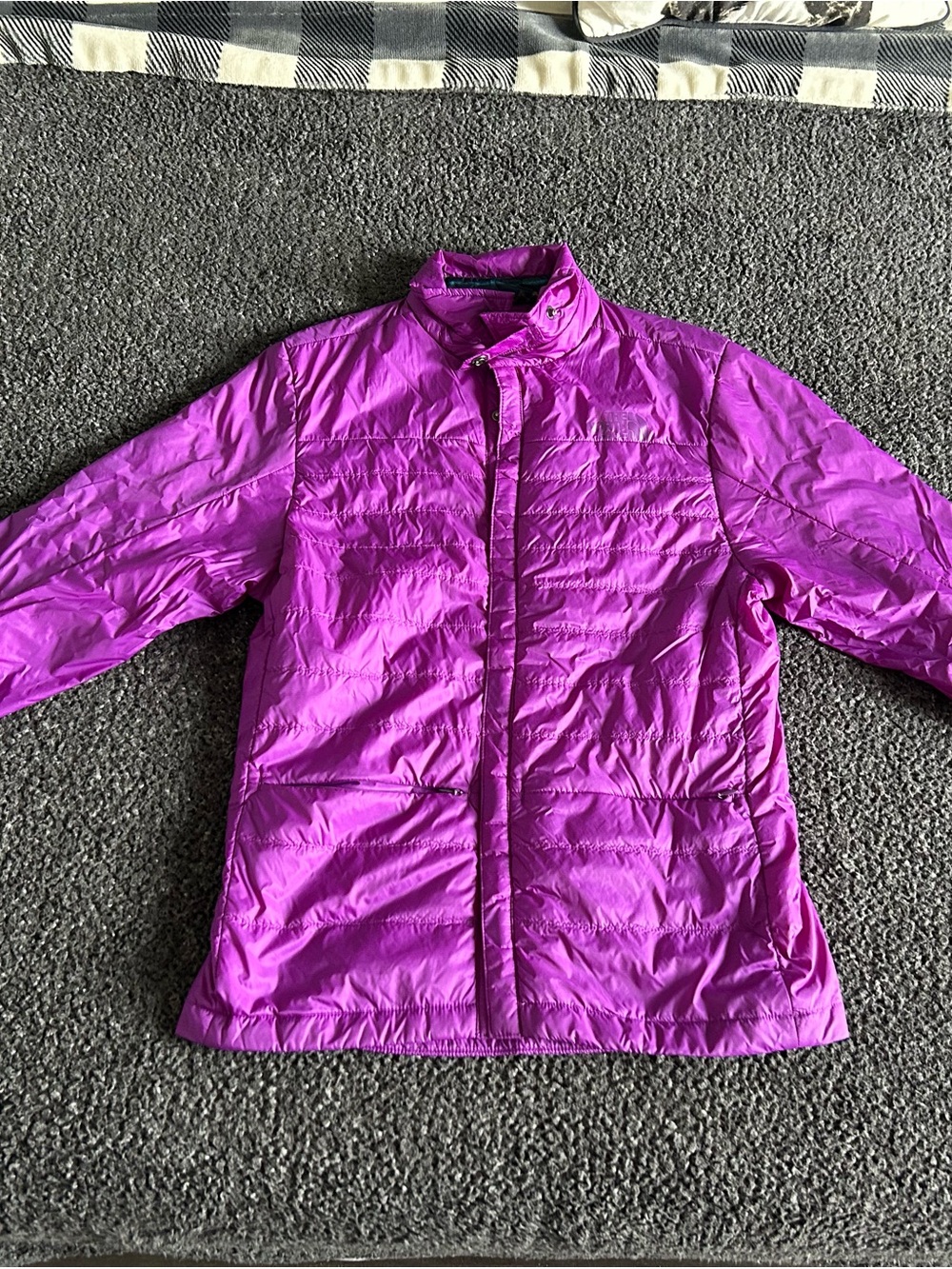 The Northface Quilted Lightweight insulated puffer jacket purple medium